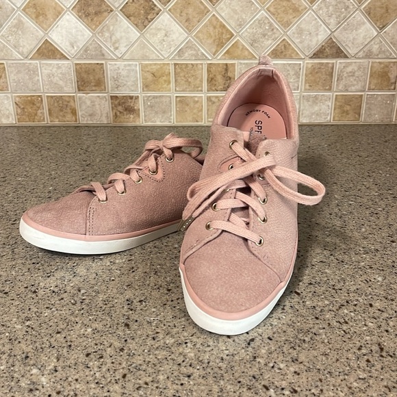 Sperry Shoes - Sperry Top Sider Women’s Pink Suede Boat Sneakers Size 9.5